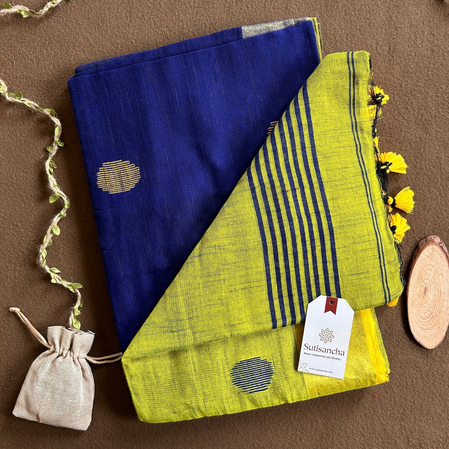 Dhiyona SS Sutisancha Woven Heritage Handloom Cotton Saree