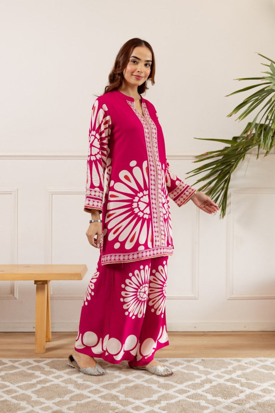 Sonpal flamingo printed co-ord set