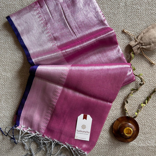 Dhiyona SS Sutisancha Babypink Handloom Tissue Saree