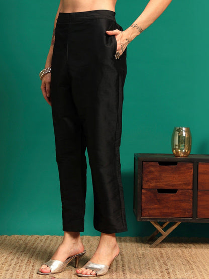Women Ethnic Motifs Regular Kurta with Trousers & With Dupatta