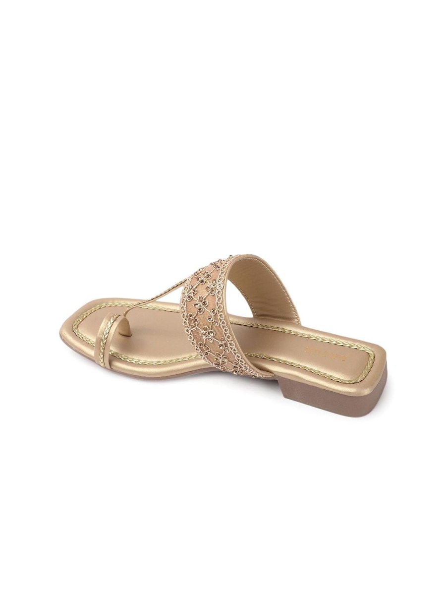Dhiyona AK Women Embellished Ethnic Open Toe Flats