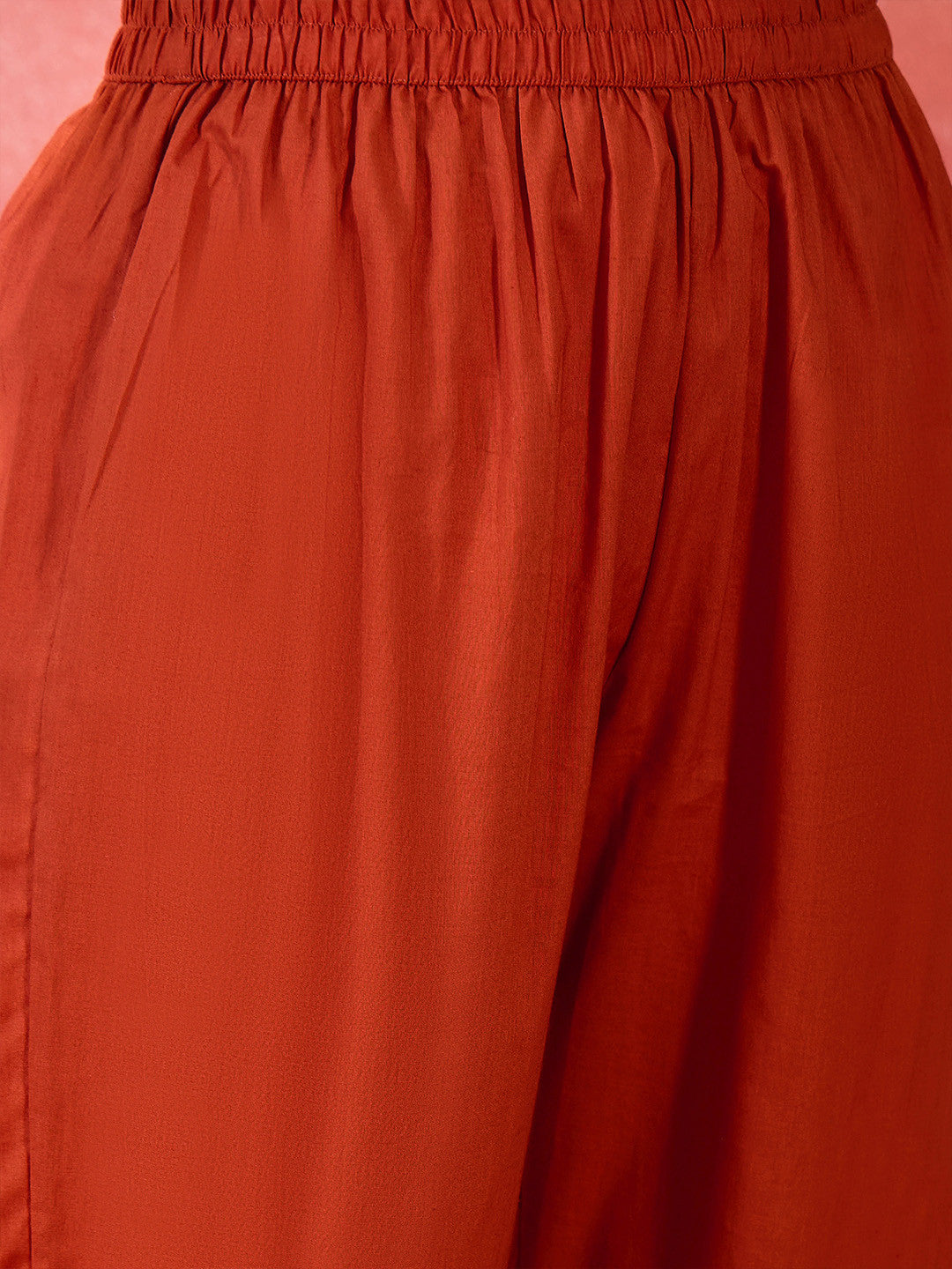 Pure Cotton V-Neck Kurta & Trousers