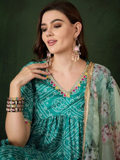 Dhiyona SN Bandhani Printed Kurta Sets