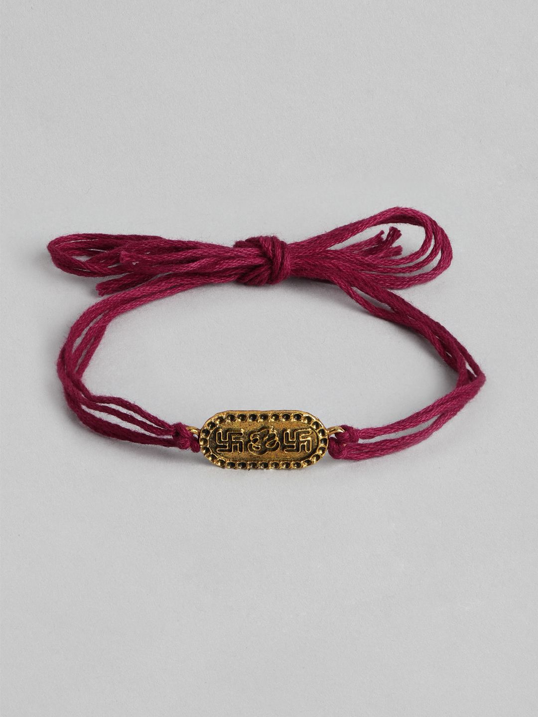 Dhiyona Unisex Set of 2 Beaded Bhai Bhabhi Rakhis With Roli & Chawal