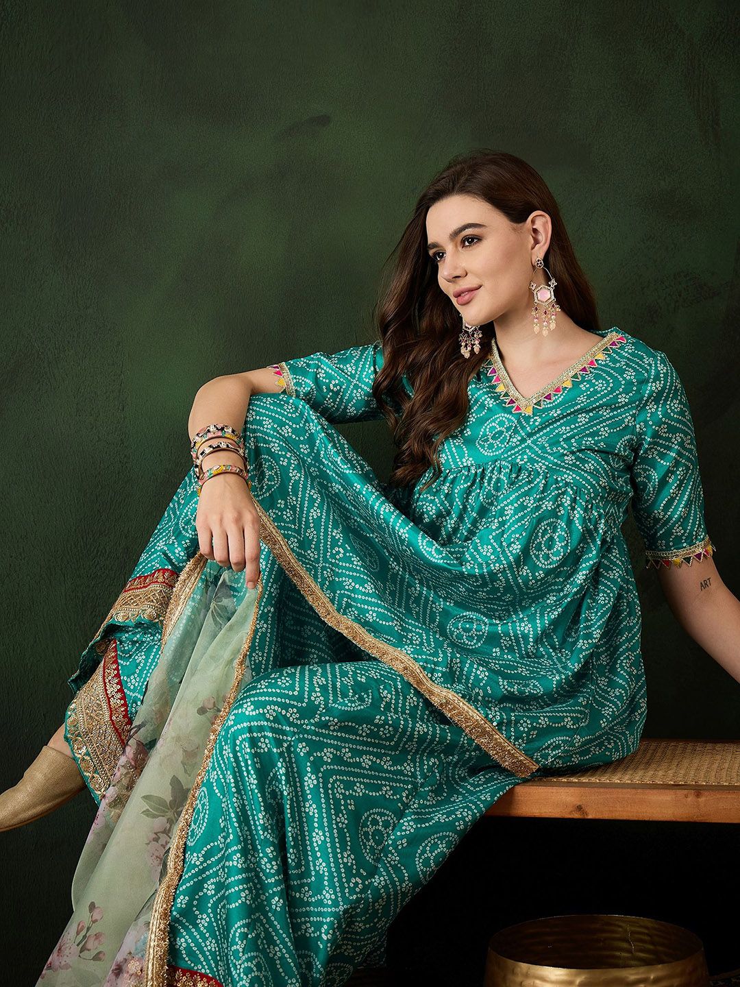 Dhiyona SN Bandhani Printed Kurta Sets