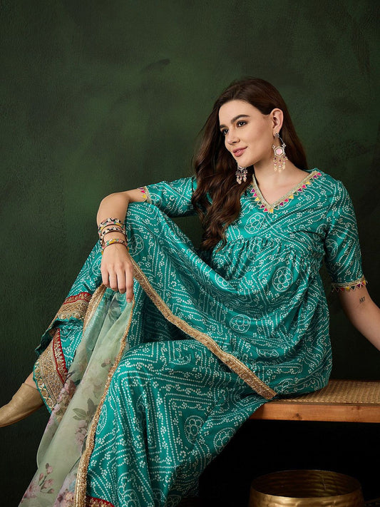 Dhiyona SN Bandhani Printed Kurta Sets