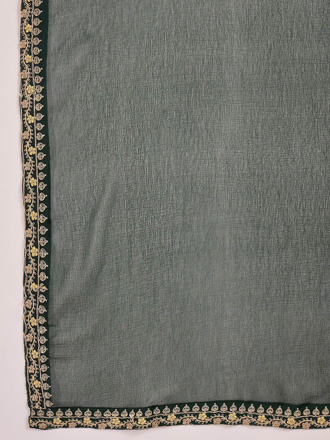 Women Ethnic Motif Embroidered Sequinned Kurta With Trousers & Dupatta