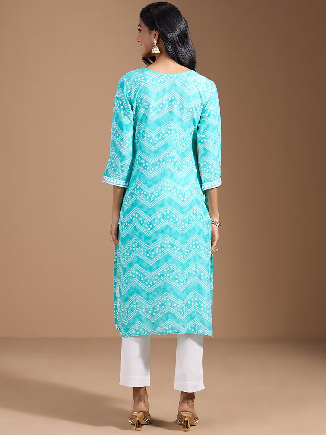 Dhiyona OD  Women Ethnic Motifs Embroidered Chikankari Kurta