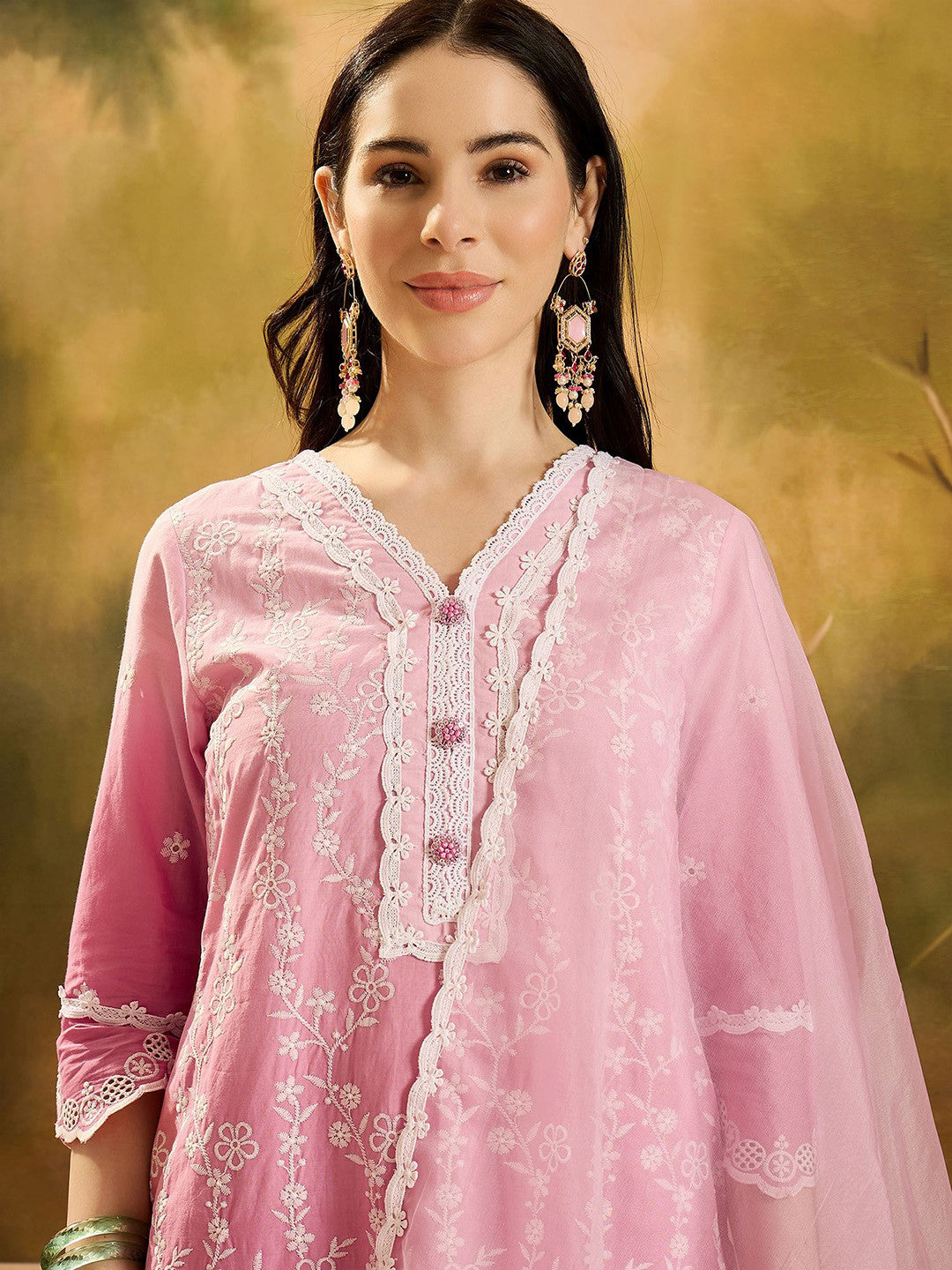 Women Embroidered Kurta Set