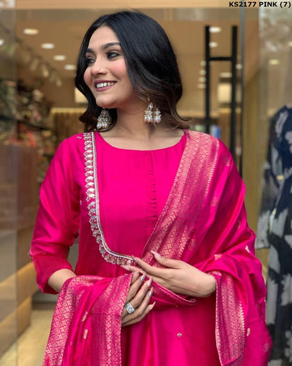 Dhiyona KL Women Regular Kurta with Palazzos & With Dupatta