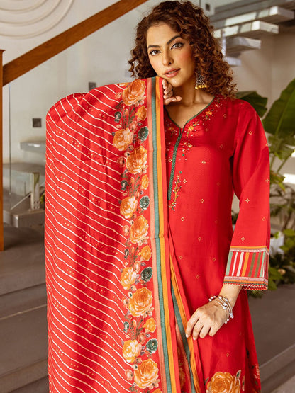 Dhiyona KL Women Floral Printed Kurta with Palazzo & Dupatta