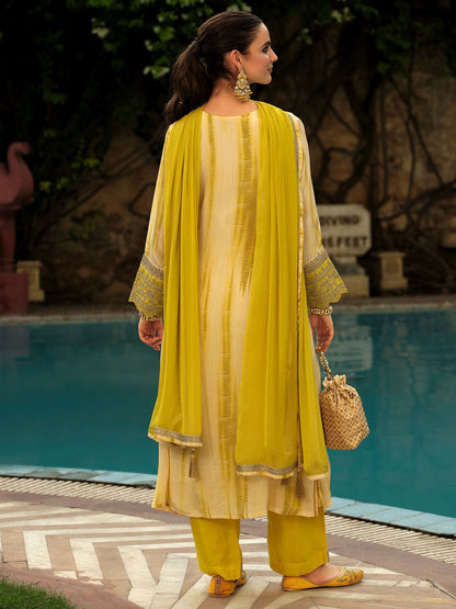 Women Ethnic Motifs Embroidered Anarkali Kurta with Trousers & Dupatta