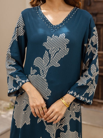 Karen admiral printed cotton kurta pant set