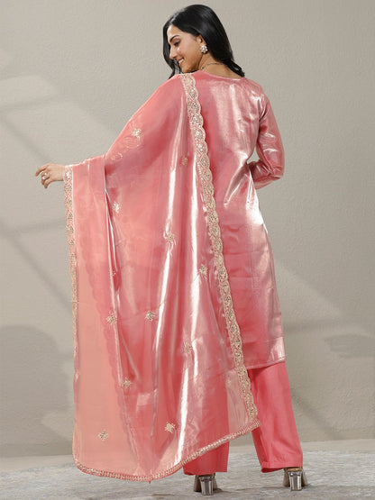 Dhiyona LL Women Ethnic Motifs Embroidered Regular Sequinned Kurta with Palazzos & With Dupatta