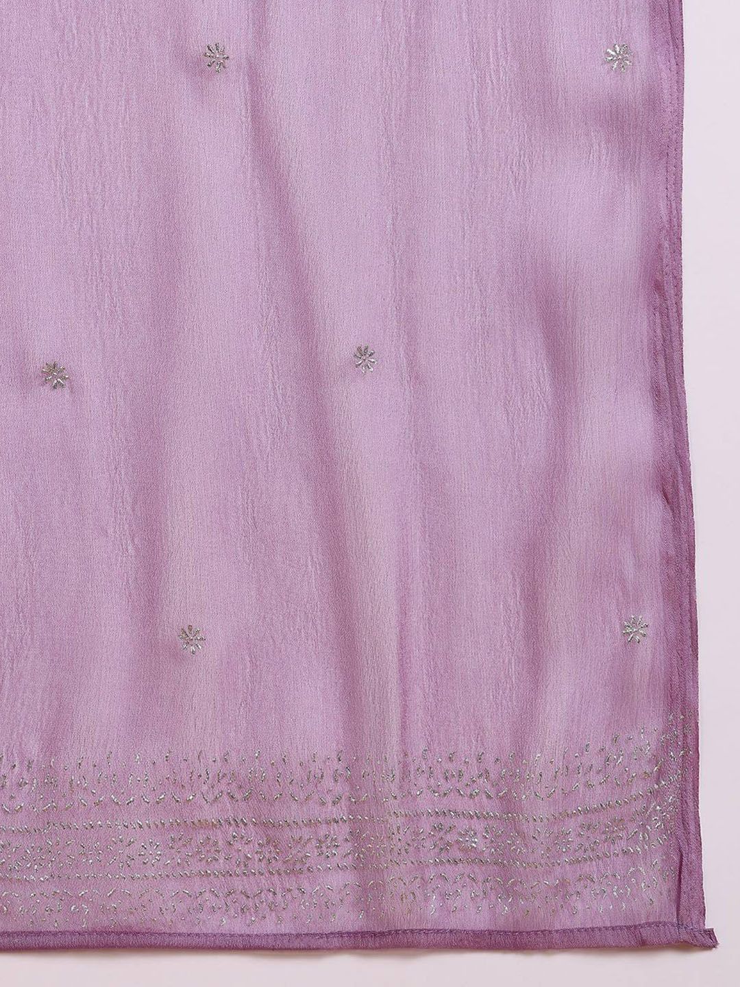 Dhiyona KL Floral Printed Gotta Patti Anarkali Kurta with Trousers & With Dupatta