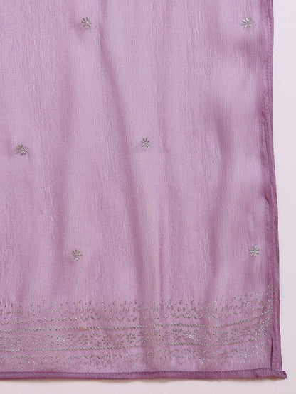Dhiyona KL Floral Printed Gotta Patti Anarkali Kurta with Trousers & With Dupatta