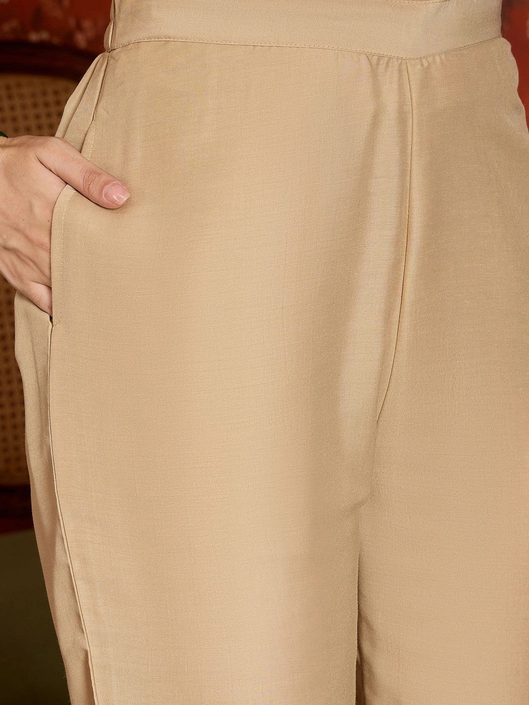 Women Ethnic Motifs Embroidered Regular Sequinned Kurta with Trousers & With Dupatta