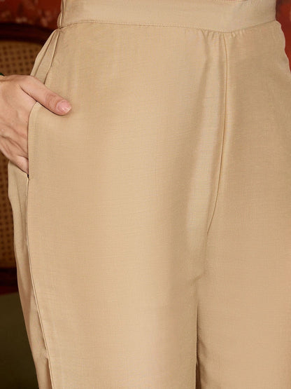 Women Ethnic Motifs Embroidered Regular Sequinned Kurta with Trousers & With Dupatta