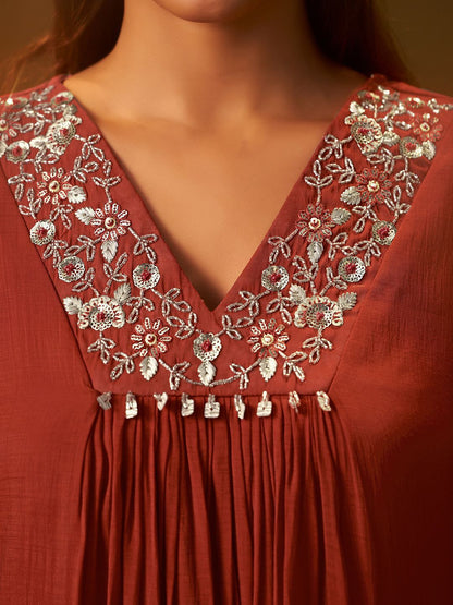 Dhiyona IE Women Embroidered Kurta & Trousers Co-Ords