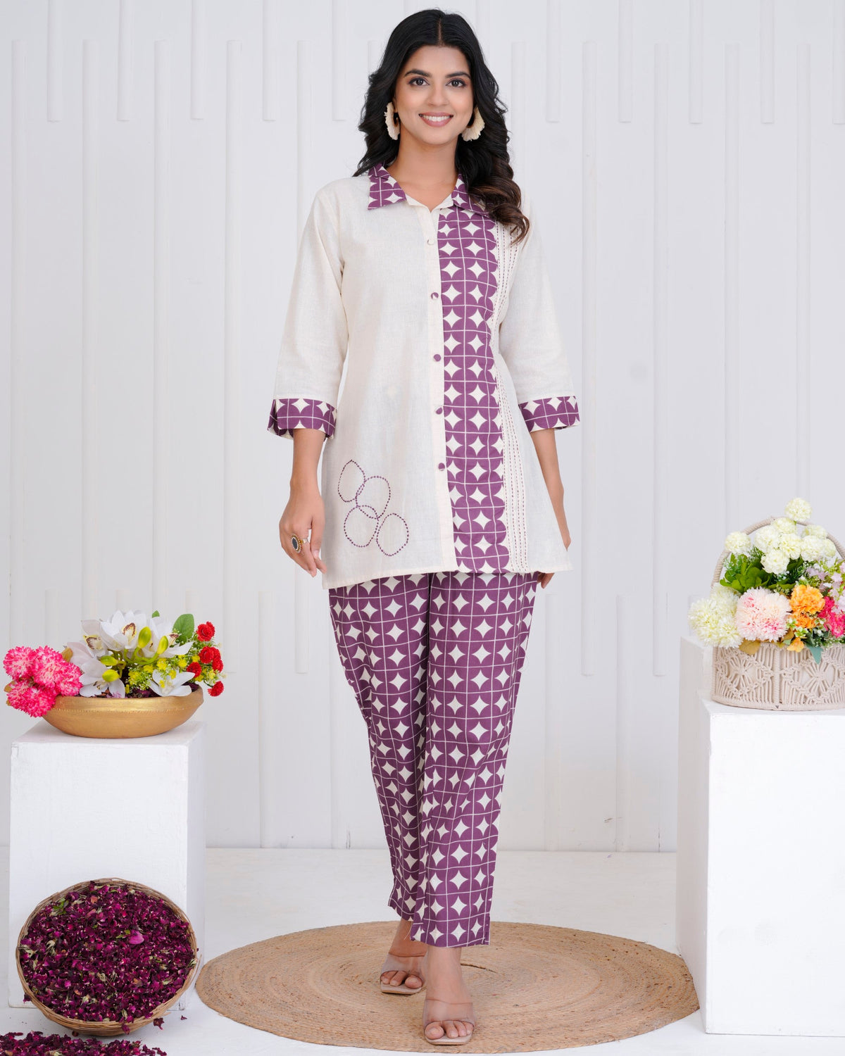 Vibha Raisin Printed Co-ord Set