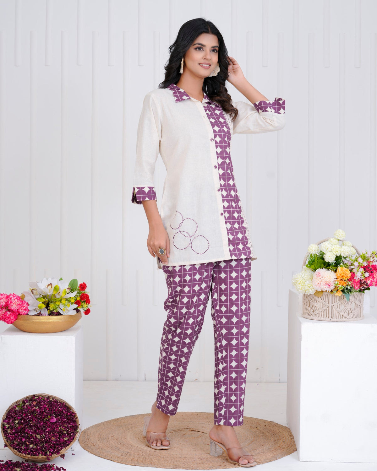 Vibha Raisin Printed Co-ord Set