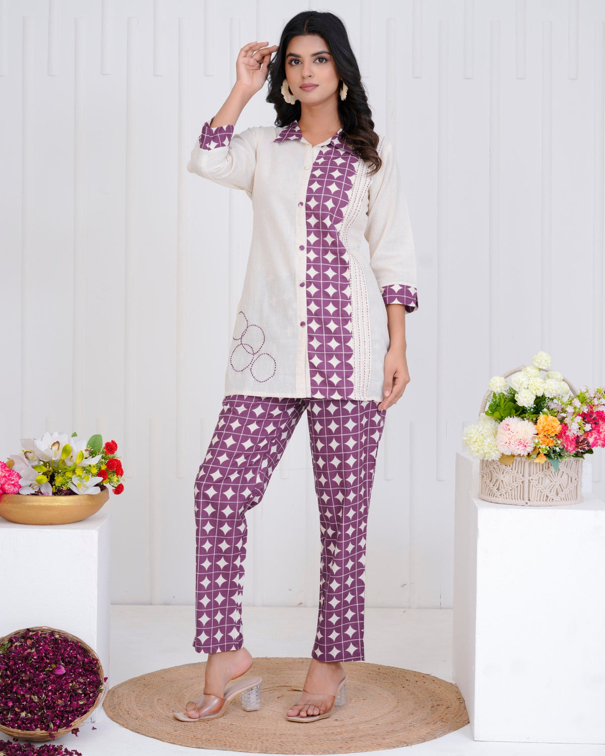 Vibha Raisin Printed Co-ord Set