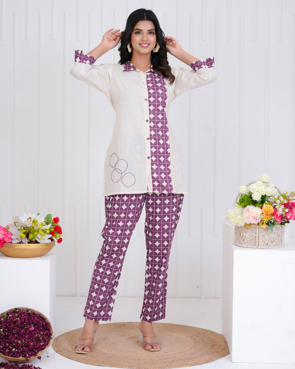 Vibha Raisin Printed Co-ord Set