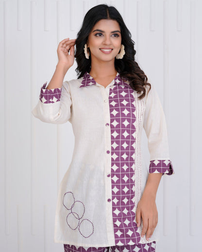 Vibha Raisin Printed Co-ord Set