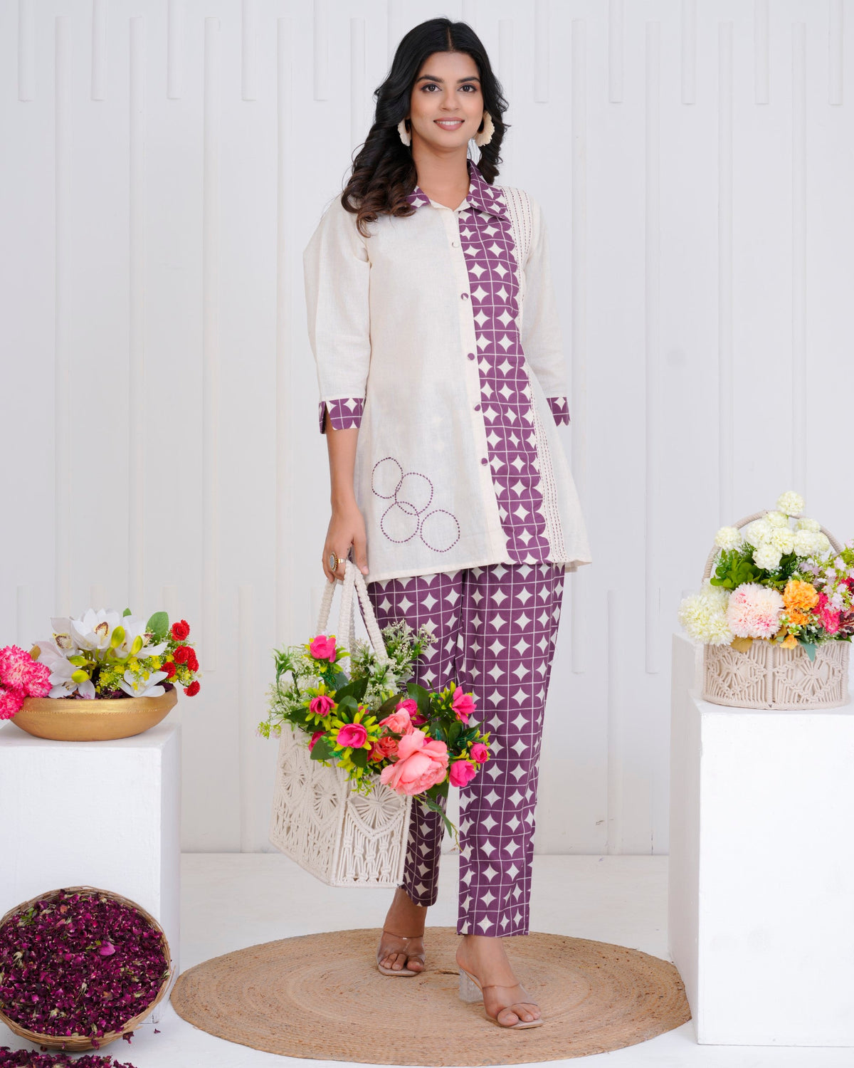 Vibha Raisin Printed Co-ord Set