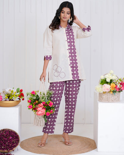 Vibha Raisin Printed Co-ord Set
