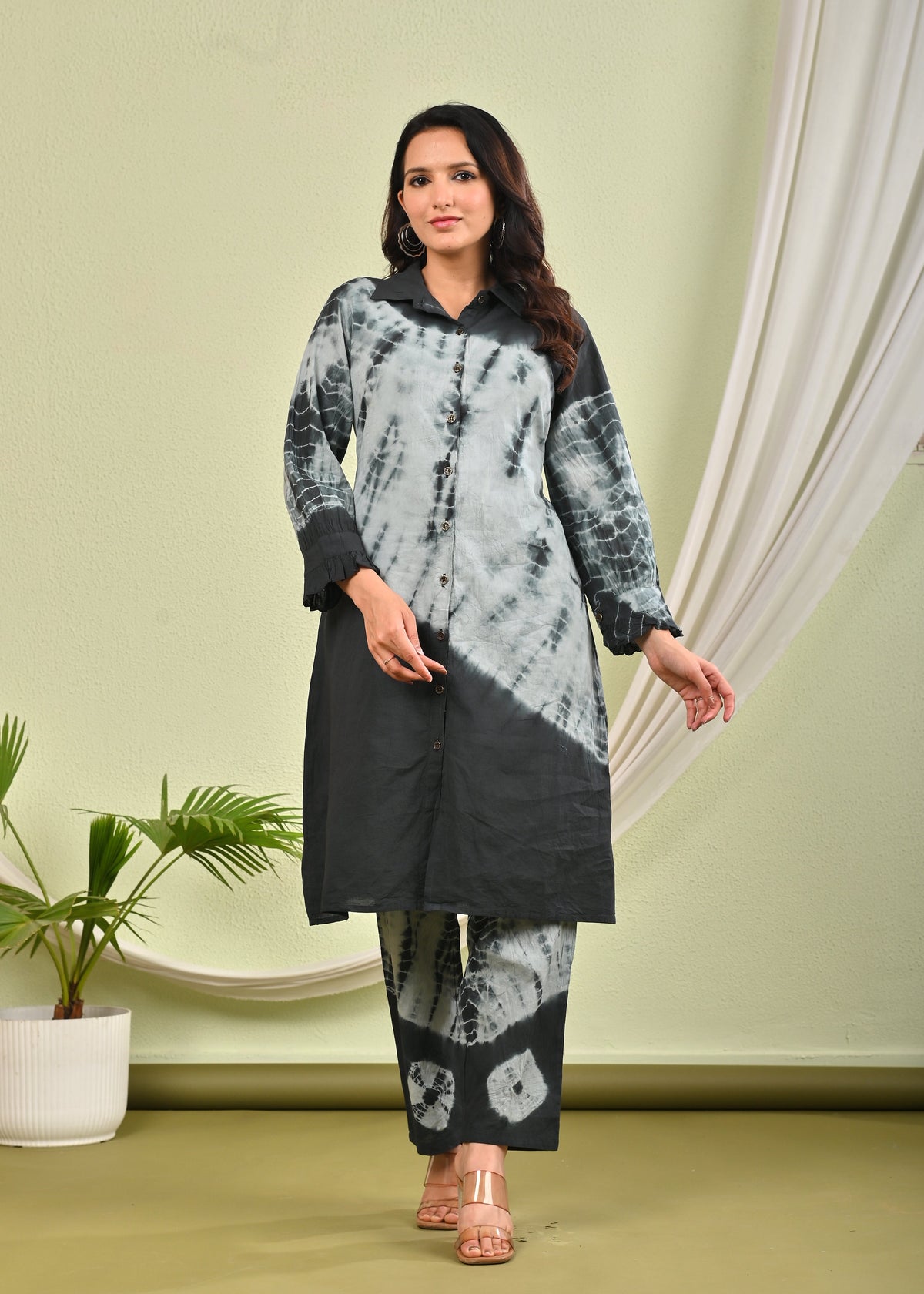 SANA ASH SHIBORI COTTON CO-ORD SET