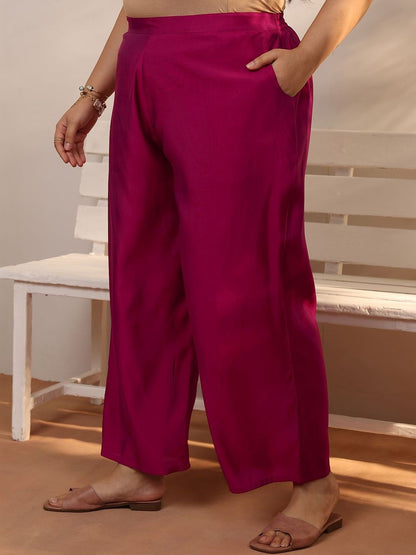 Dhiyona Women's Plus Size Ethnic Motifs Embroidered Kurta with Palazzo & Dupatta