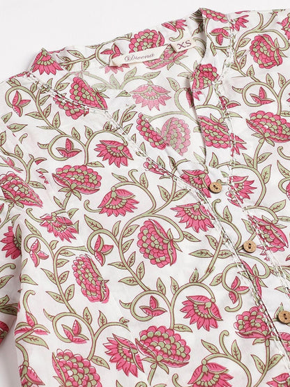 Dhiyona KL Women Floral Printed Regular Pure Cotton Kurta with Palazzos & With Dupatta
