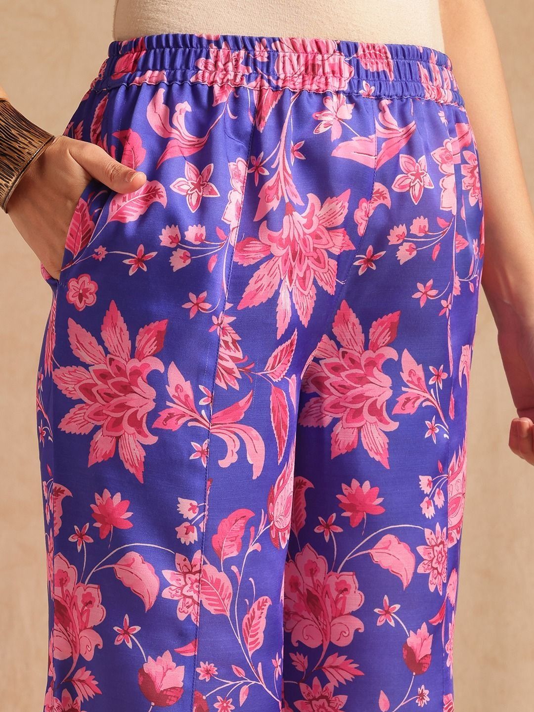 Dhiyona AN Women Floral Printed Regular Kurta with Sharara