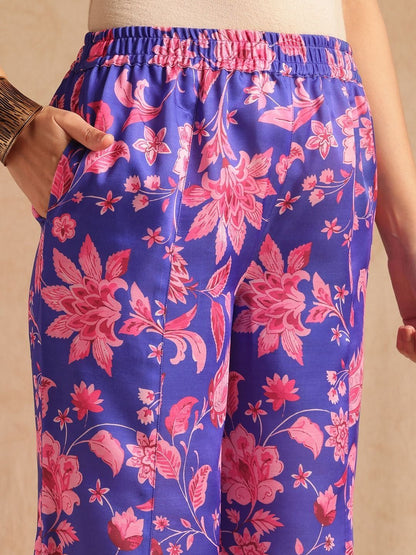 Dhiyona AN Women Floral Printed Regular Kurta with Sharara