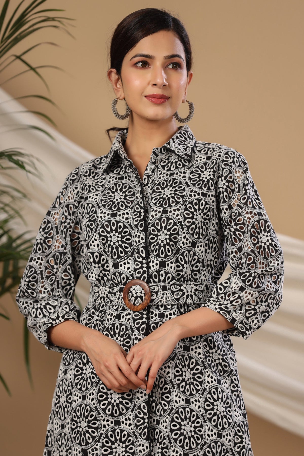 Pavitra Jade Schiffli Cotton Co-ord Set