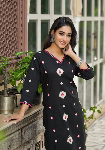 ARANYA ONYX IKAT PRINT COTTON SUIT SET