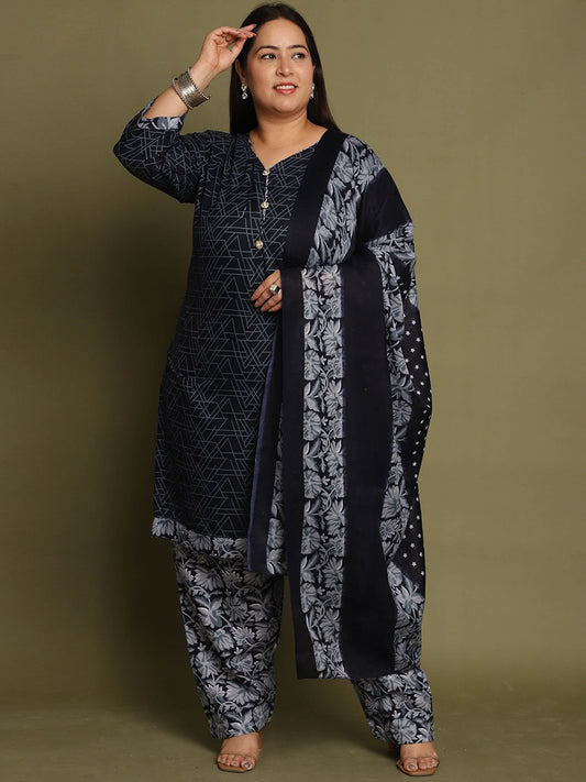 Dhiyona KL Women Floral Printed Kurta with Salwar & Dupatta