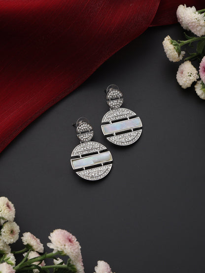 Dhiyona ST Round Hanging Amercian Diamond Earring
