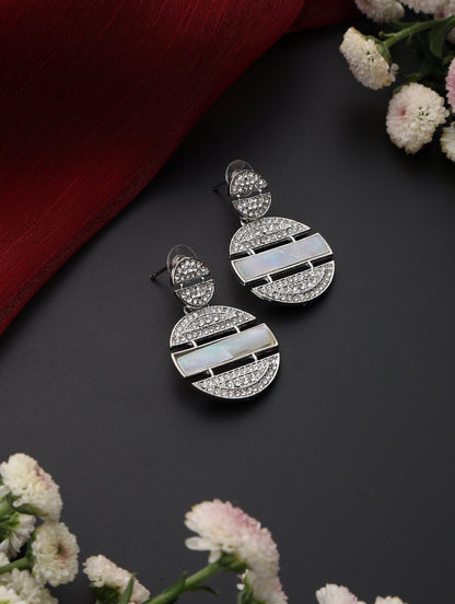 Dhiyona ST Round Hanging Amercian Diamond Earring