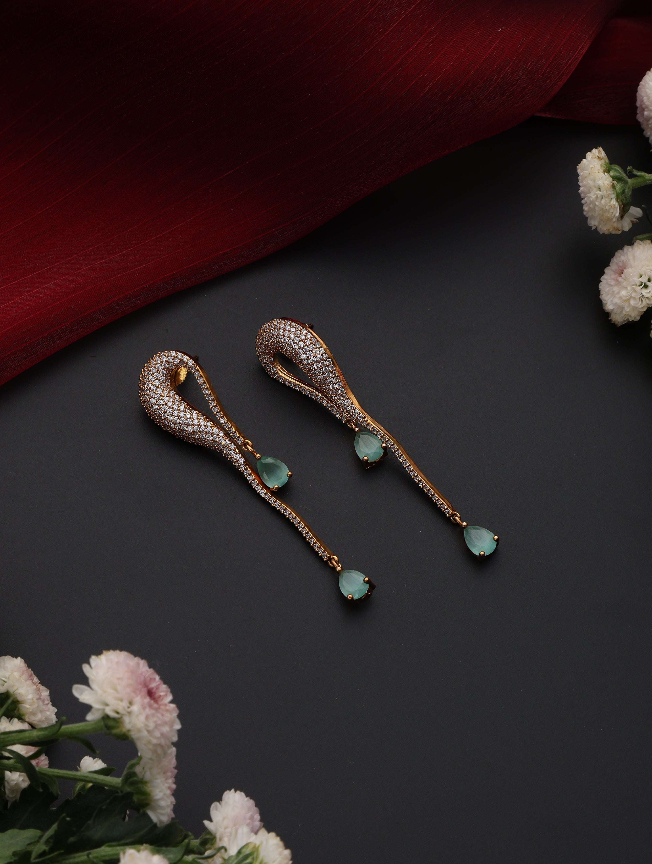 Dhiyona ST Aqua Dew Drop Earring