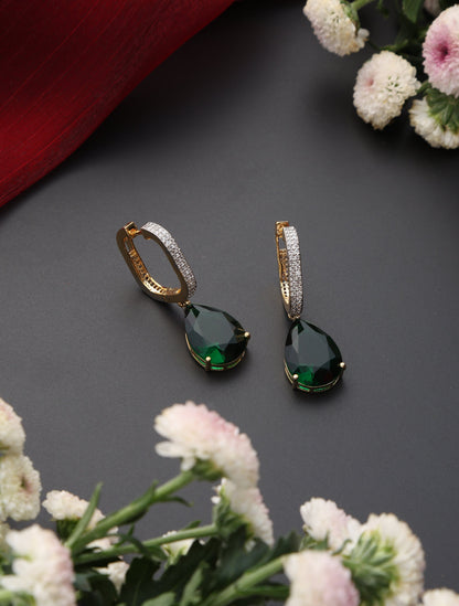 Dhiyona ST Green Gold Drop Earring