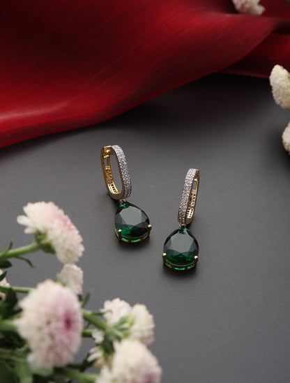 Dhiyona ST Green Gold Drop Earring
