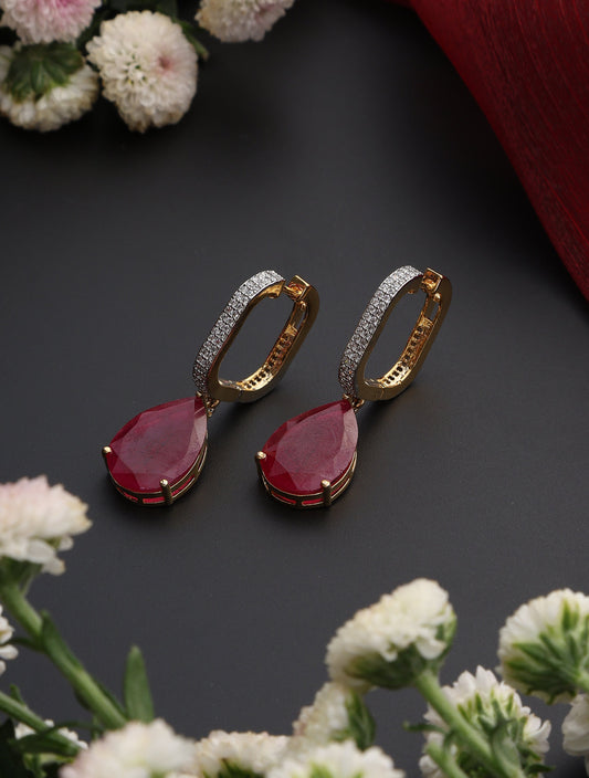 Dhiyona ST Red Gold Drop Earring