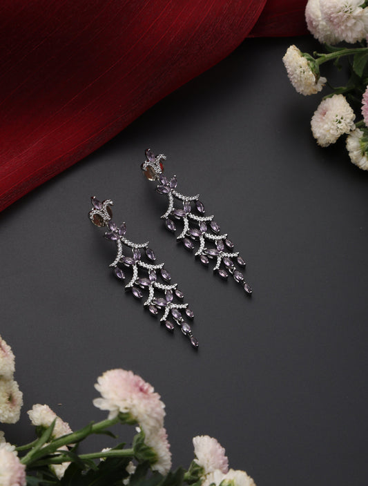 Dhiyona ST Mauve Tree Long Earring