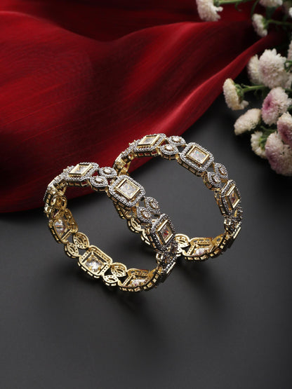Dhiyona ST Yellow White Broad Bangles