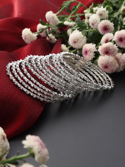 Dhiyona ST Set of 6 Thin Diamond Bangles