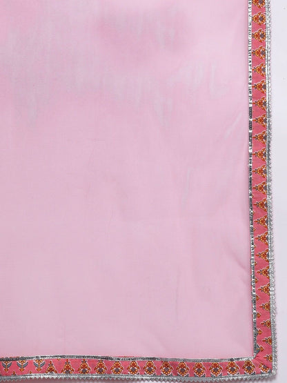 Women Floral Printed Tiered Kurta with Palazzos & With Dupatta