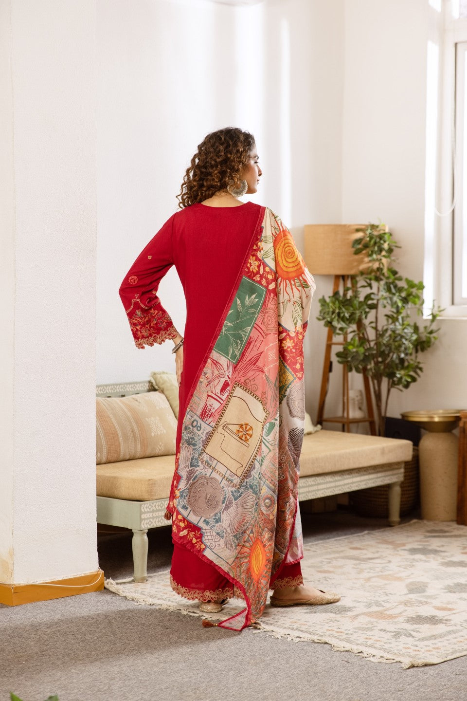 Karen Desire Embroidery Cotton Suit Set