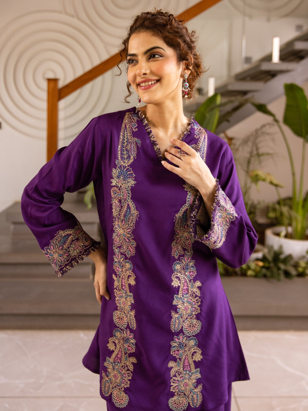 Karen Duke Embroidery Cotton Co-Ord Set